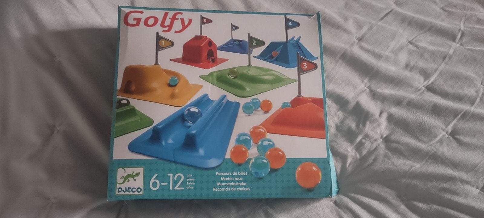 Djeco golfy knikker golf in doos met tasje, Overige niveaus, Starter, Overige vormen