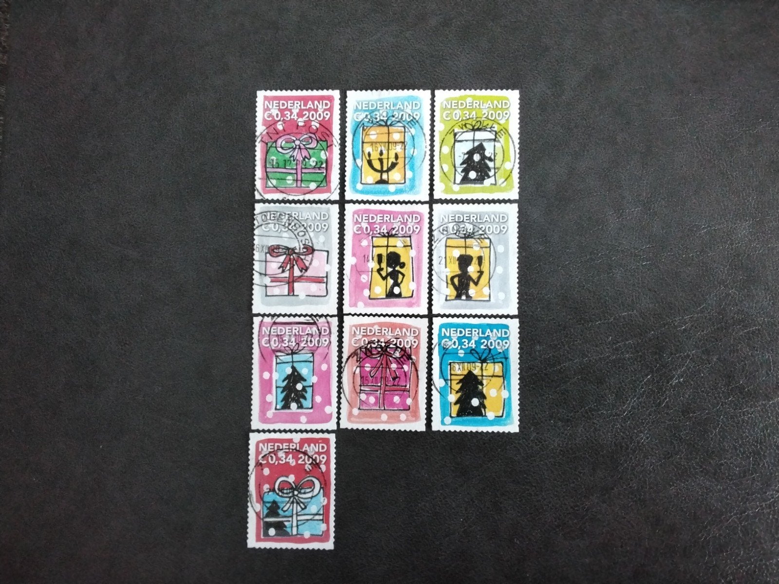 2684 - 2693 NVPH complete serie December zegels 2009 gestemp, Verzenden, Na 1940, Gestempeld