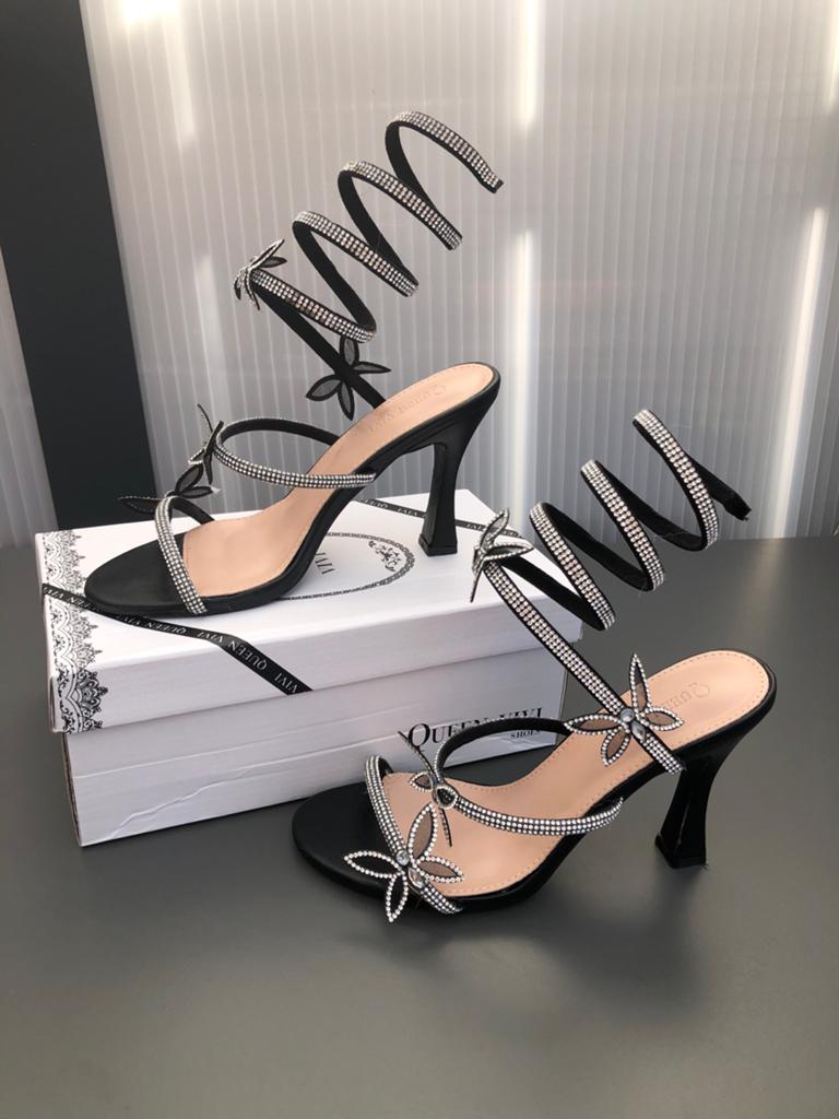 Queen Vivi met Hoge Hakken met strass 36,38,39, Strass, Kleding | Dames, Zwart, Nieuw, Ophalen of Verzenden, Schoenen met hoge hakken