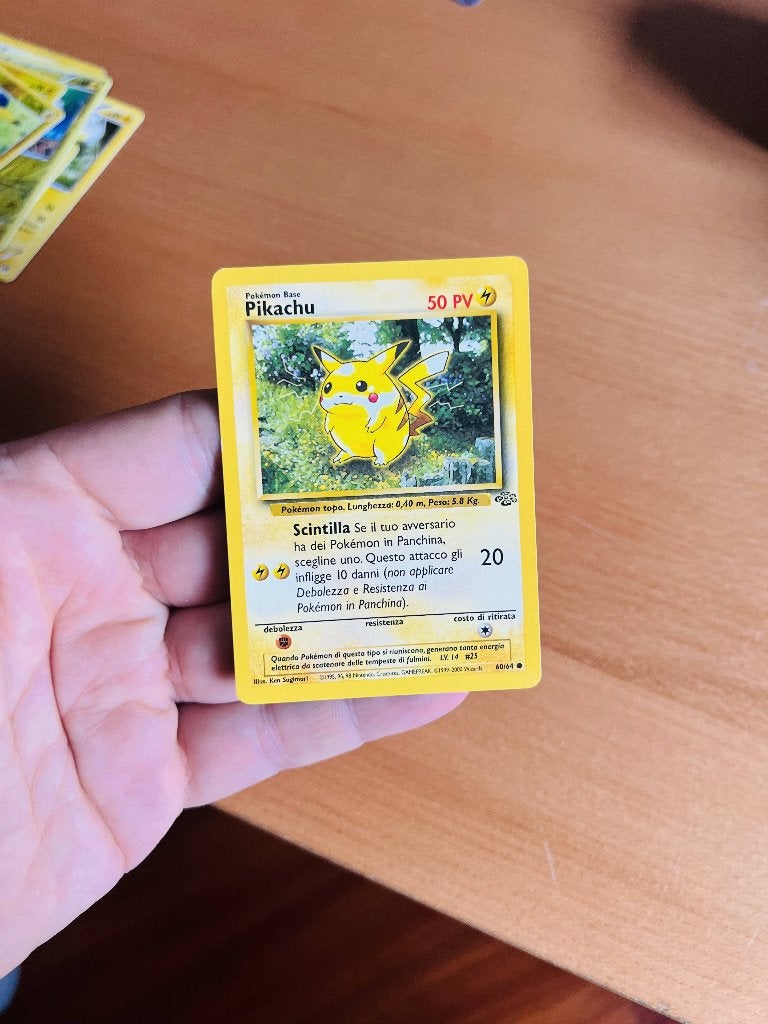 Pikachu 60/64 Jungle Pokemon, Verzenden, Zo goed als nieuw, Losse kaart, Foil