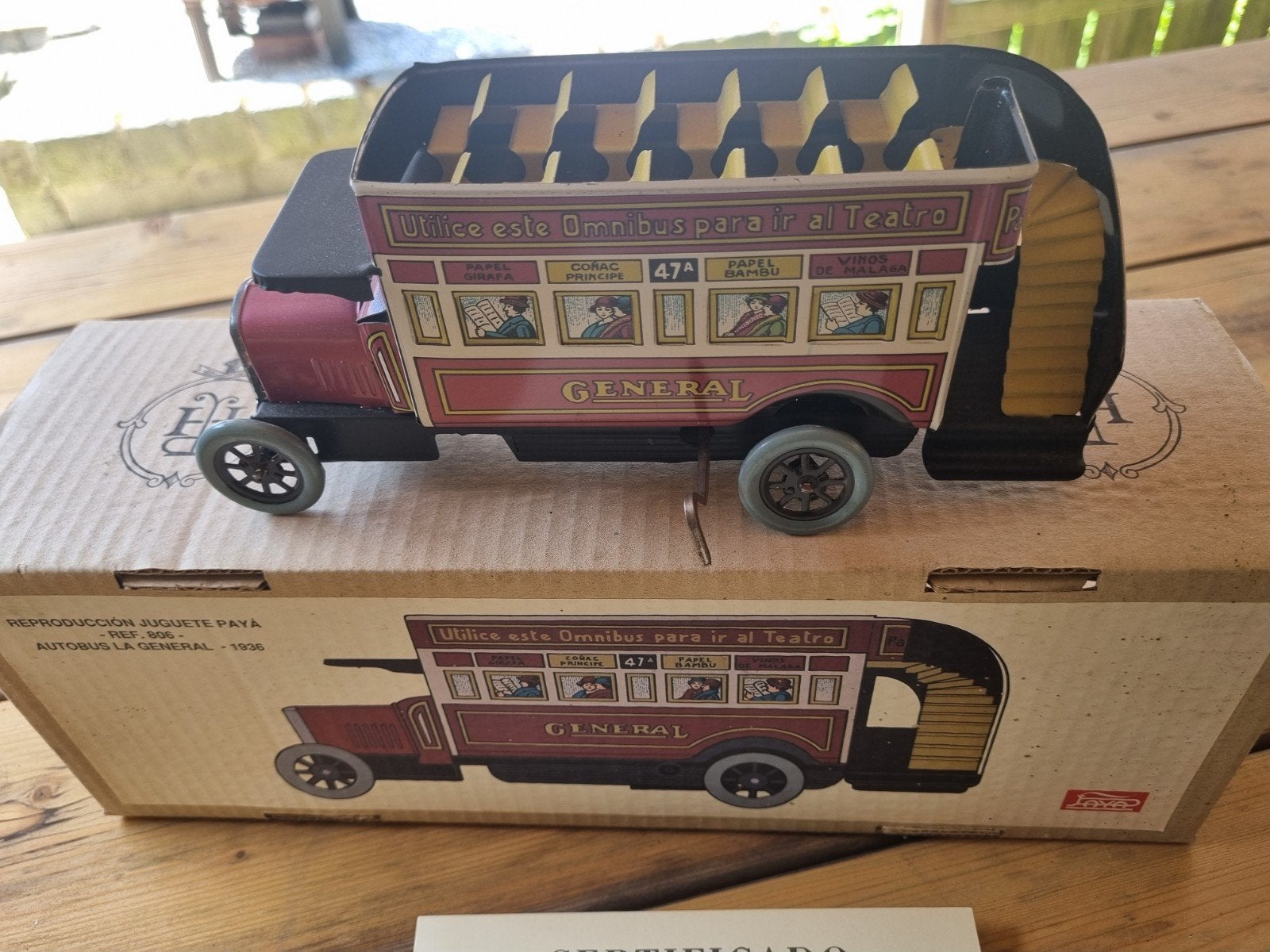 Vintage Paya Autobus La General 1936 Blikken Speelgoed, Ophalen of Verzenden, Zo goed als nieuw
