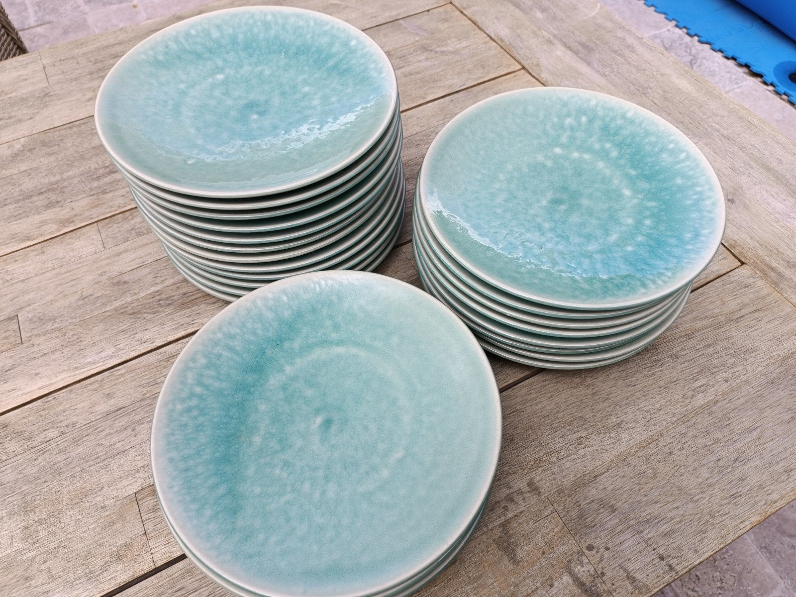 25x Jars ceramistes Tourron Jade diner borden 26 cm, Huis en Inrichting, Keuken | Servies, Ophalen, Keramiek, Overige stijlen