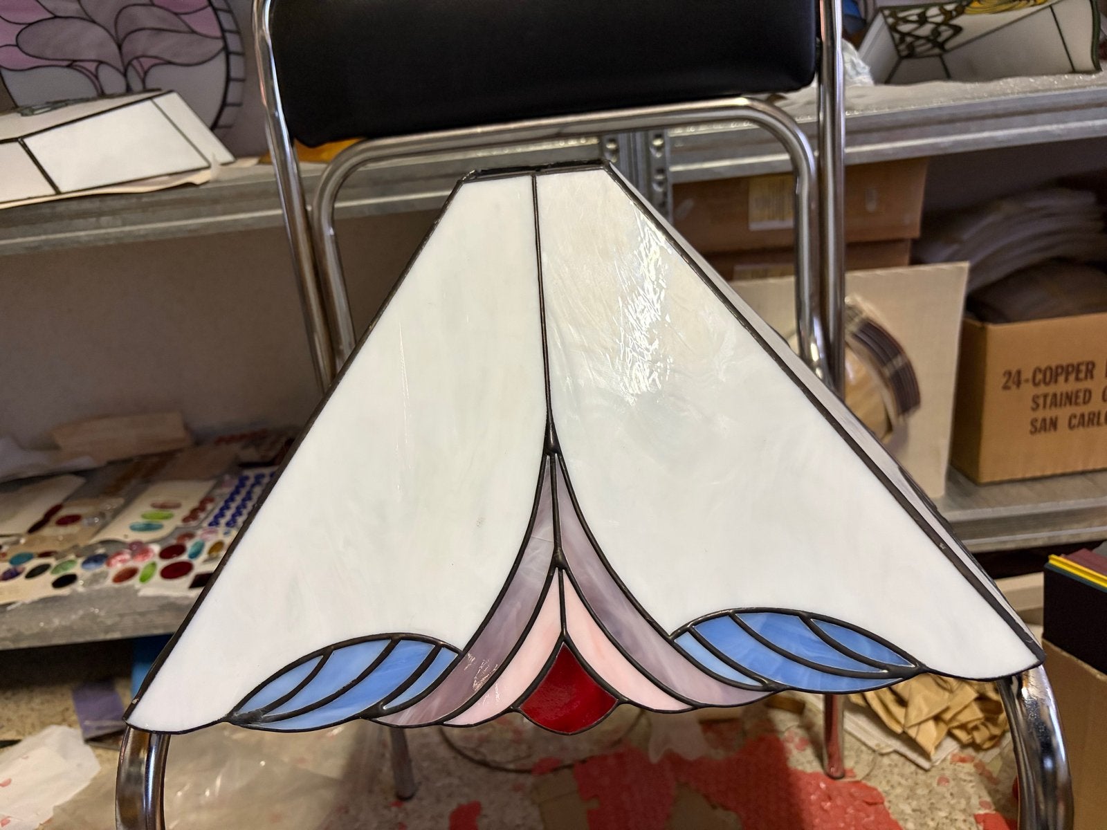 Prachtige Grote Tiffany Lampenkap Art Nouveau – 45cm, Ophalen of Verzenden