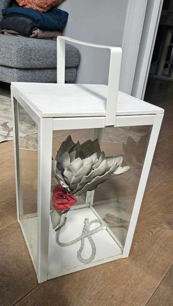 Glazen kist met bloem voor cadeau enveloppen bruiloft, Ophalen, Gebruikt, Versiering, Geboorte of Huwelijk