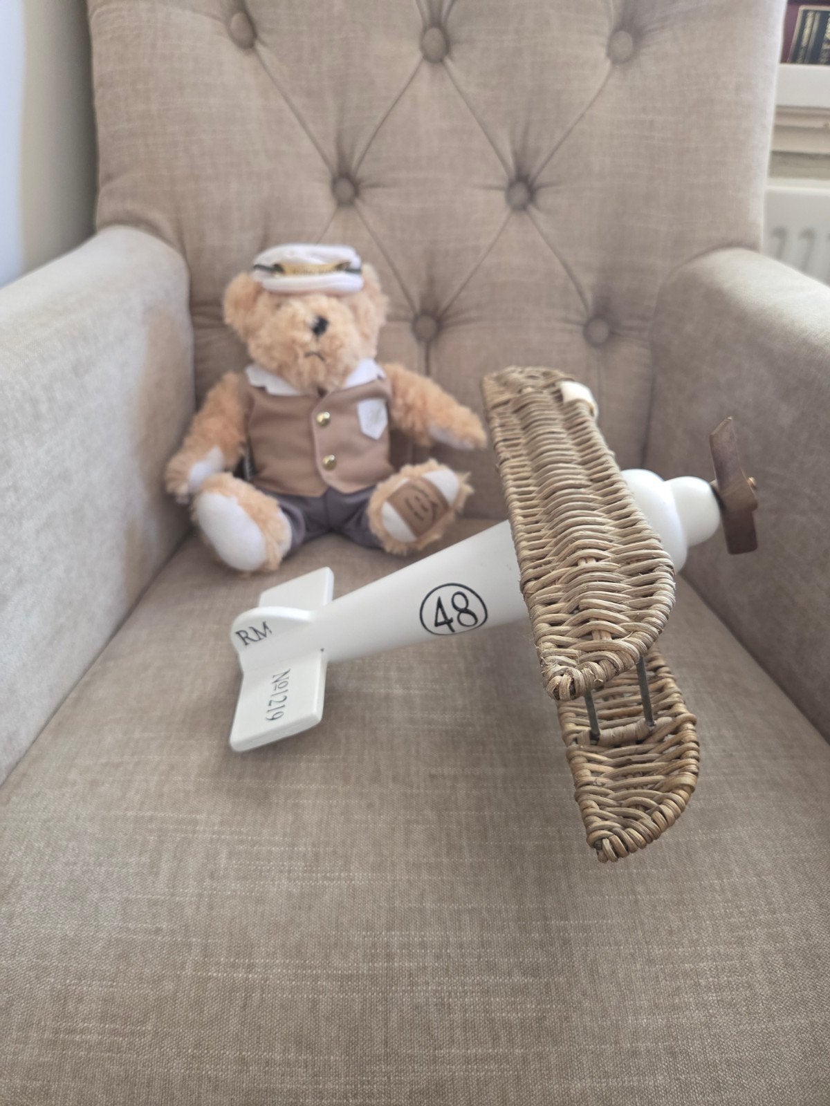 Rivièra Maison Teddybeer Piloot & Vliegtuig Decoratie, Ophalen of Verzenden, Nieuw