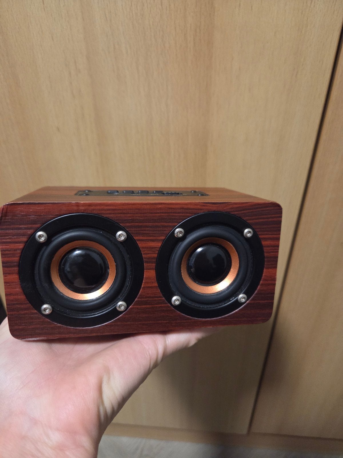 Houten Bluetooth Speaker met USB/TF/AUX Ingang, Audio, Tv en Foto, Luidsprekers, Overige merken, Gebruikt, Ophalen of Verzenden