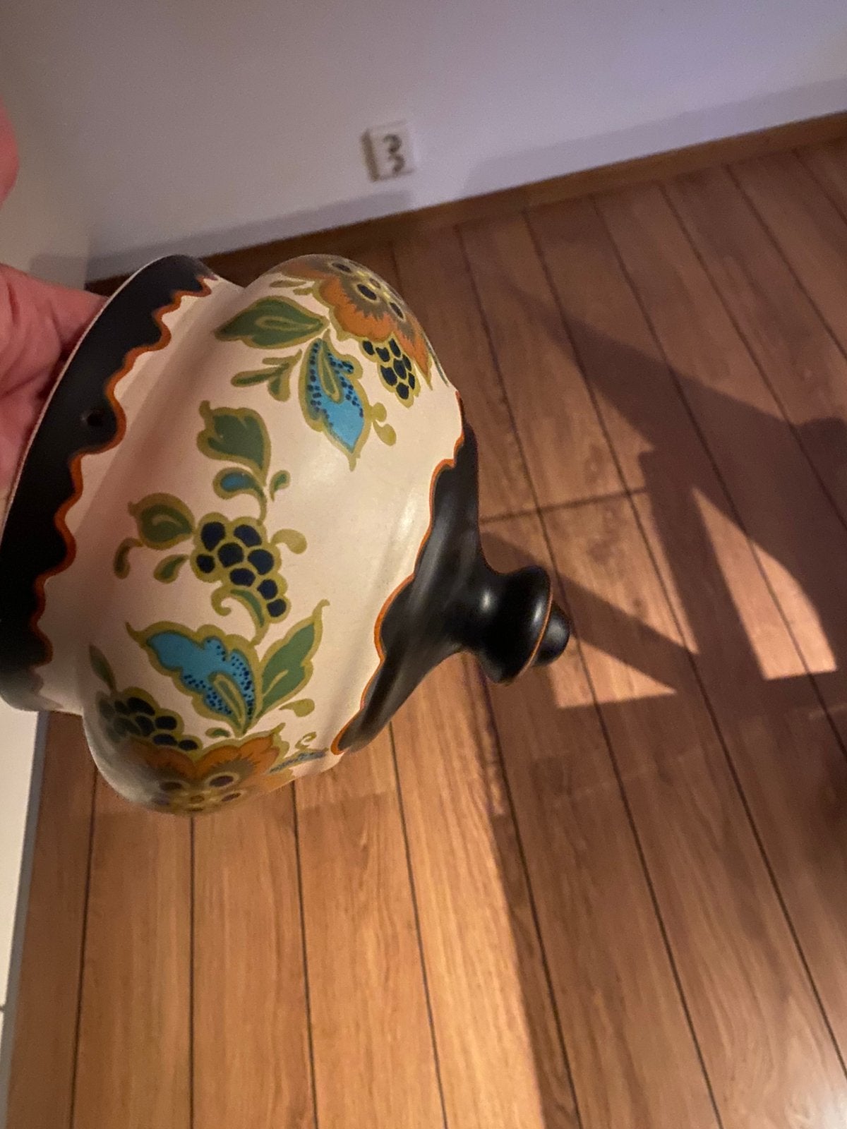 1 Flora Gouda Plateel hangpot, handwerk, Ophalen of Verzenden