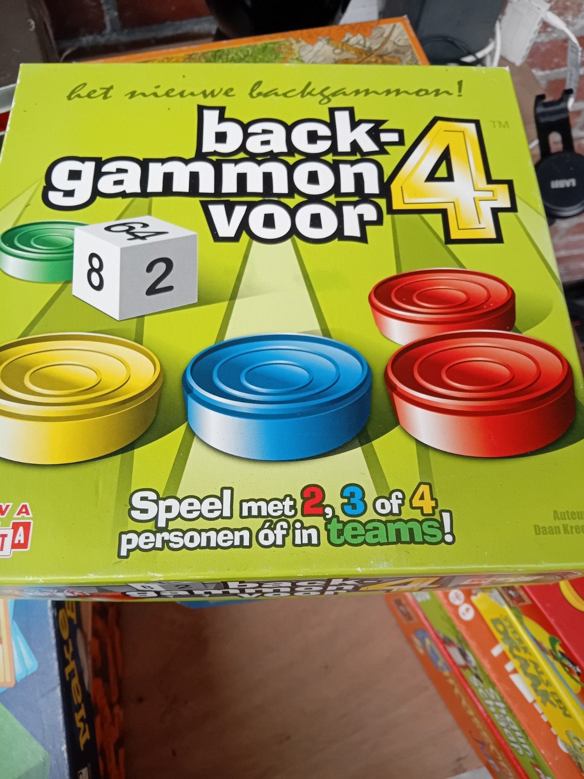 Backgammon voor 4 personen - Nieuw in doos!, Hobby en Vrije tijd, Drie of vier spelers, Ophalen, Nieuw