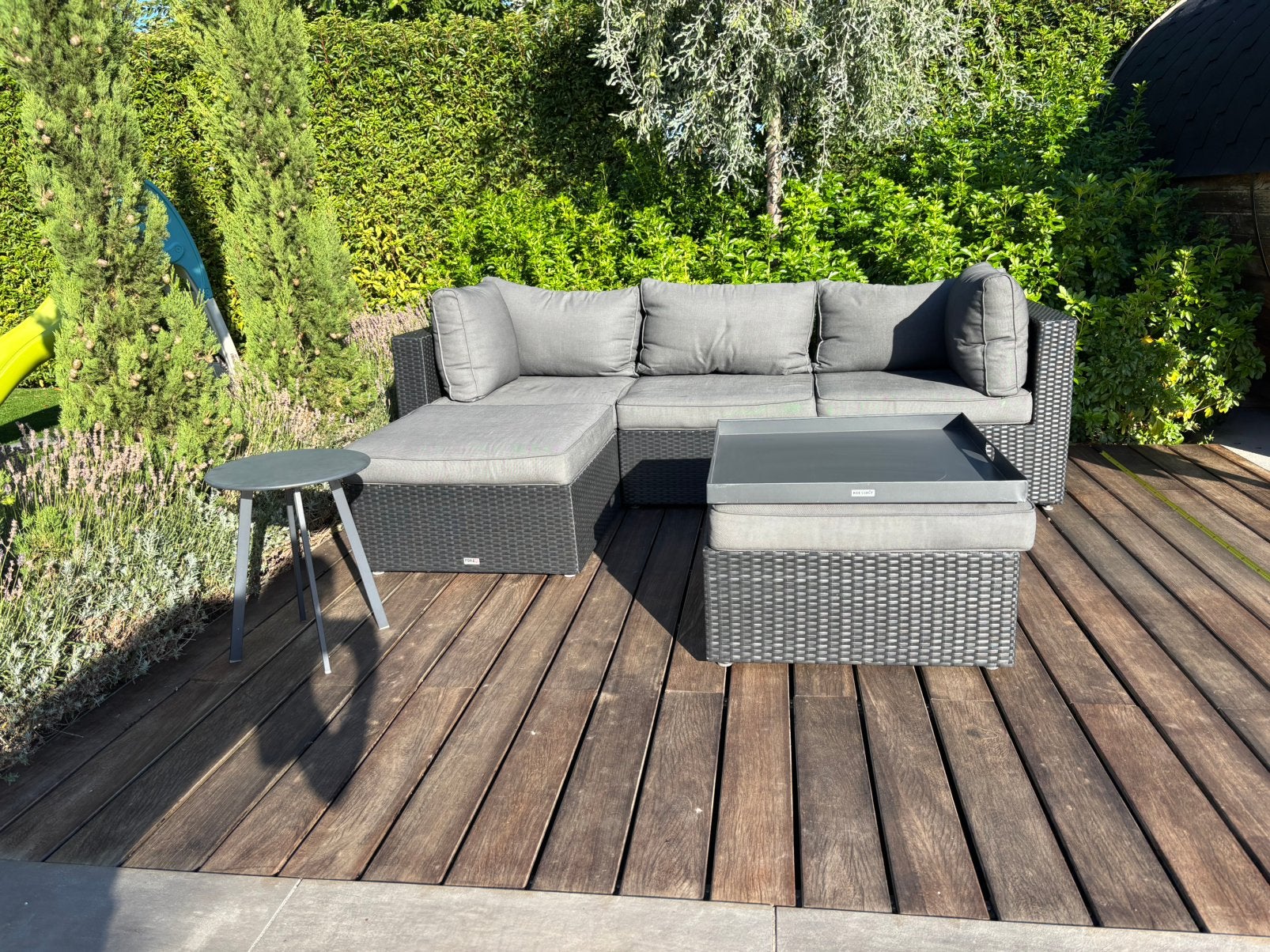 Kees Smit Bellagio 5-delige loungeset – zeer nette staat, Ophalen, Zo goed als nieuw, Wicker, Bijzettafel