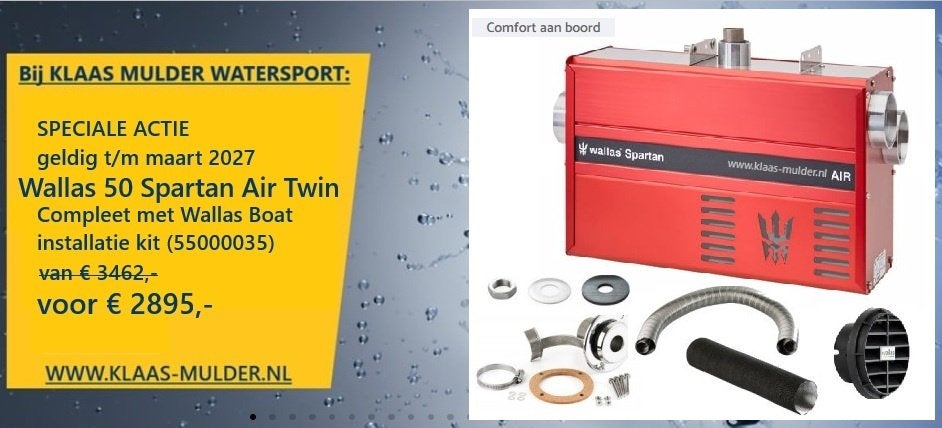 Speciale actie ! Wallas 50 Spartan Air twin !! Klaas Mulder, Watersport en Boten, Ophalen of Verzenden, Nieuw