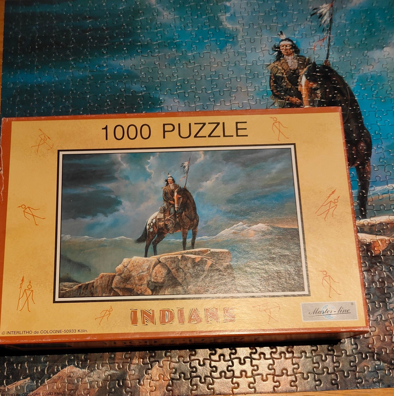 Puzzel 1000 stukjes indiaan, Ophalen of Verzenden, 500 t/m 1500 stukjes, Zo goed als nieuw
