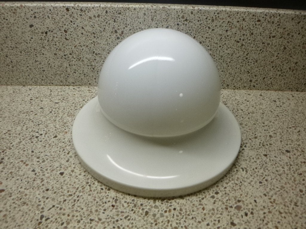 Vintage plafondlamp, kunststof/glas, Huis en Inrichting, Lampen | Plafondlampen, Ophalen of Verzenden, Gebruikt, Glas
