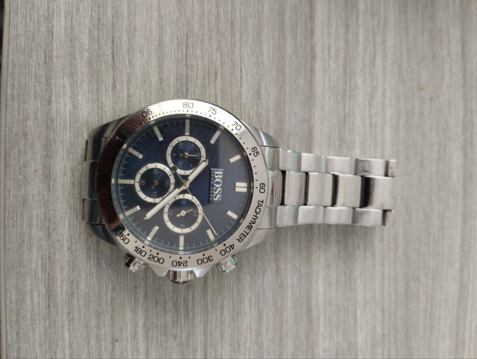 Hugo Boss Herenhorloge Chronograaf Staal Blauw, Ophalen