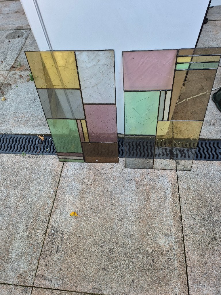 glas in lood raam, Ophalen, Gevelraam of Ruit, Gebruikt, Minder dan 80 cm