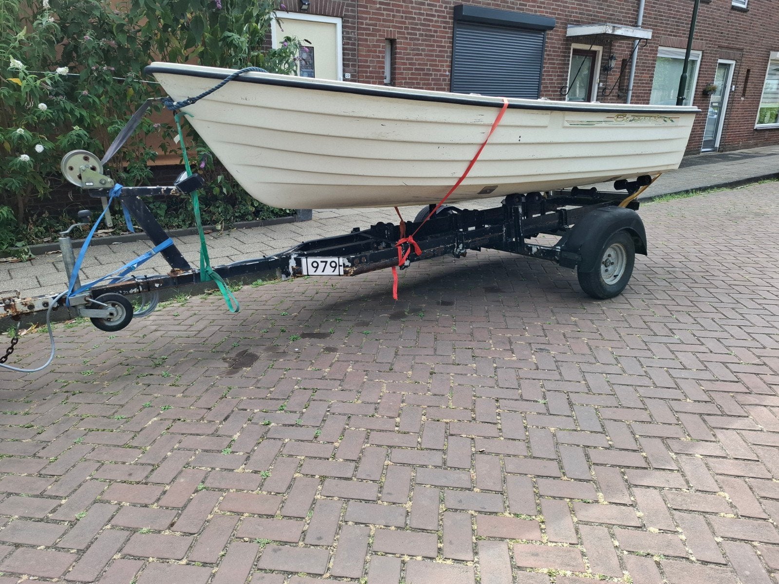 crescent 410 toerboot  visboot cresent met trailer, Ophalen, Gebruikt, Overige typen, Motorboot