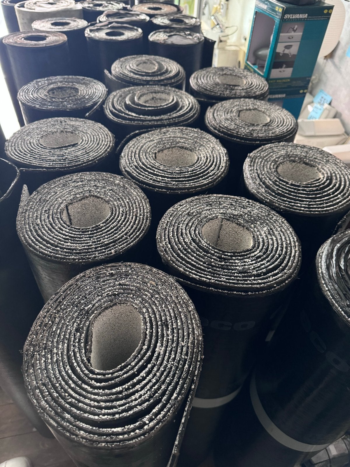 Bitumen dakleer rollen, Doe-het-zelf en Verbouw, Dakpannen en Dakbedekking, Ophalen, Overige materialen, Zwart, Nieuw