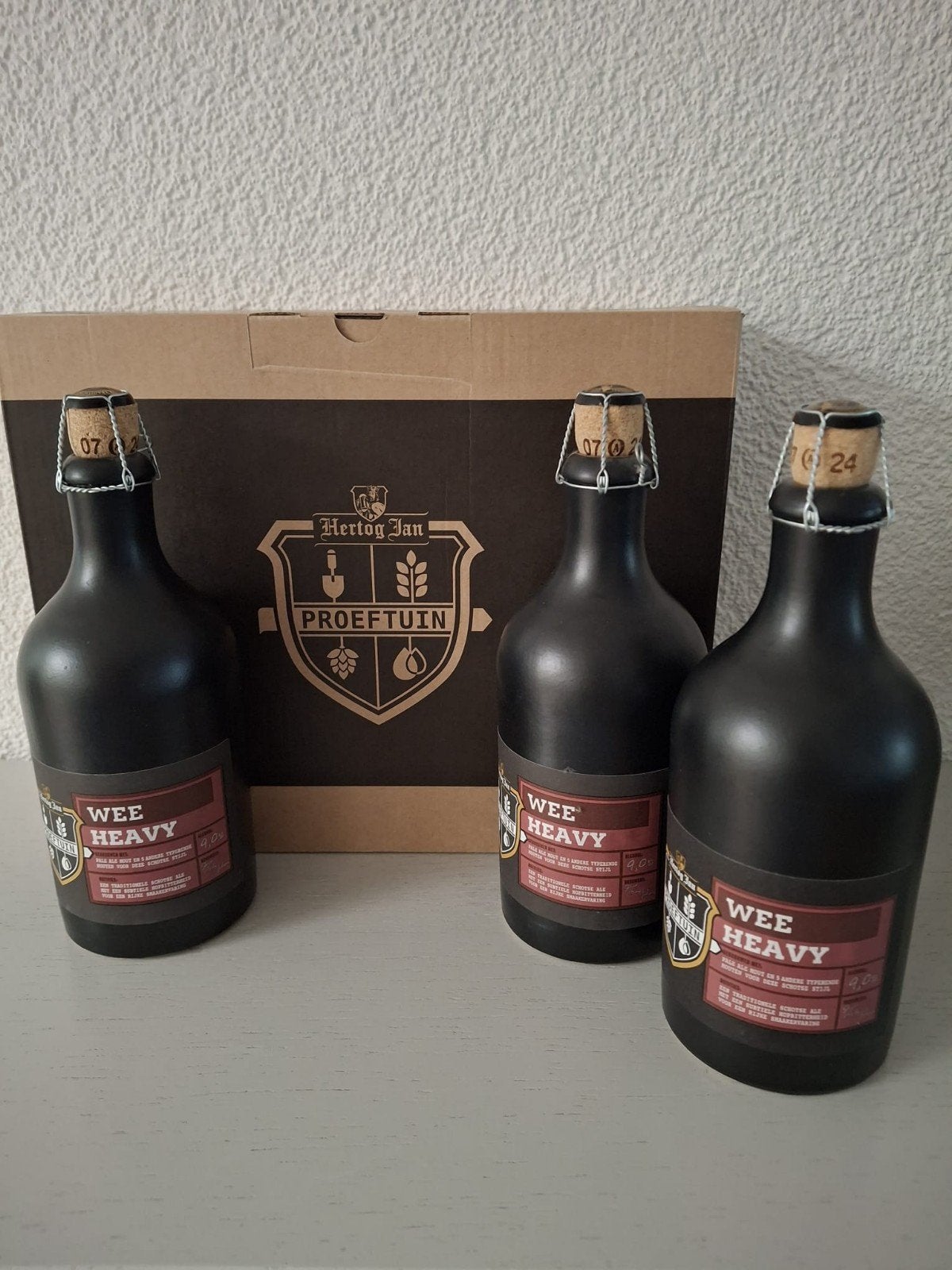 Hertog Jan Wee Heavy- Proeftuin- set van 3 stuks, Verzamelen, Ophalen of Verzenden, Nieuw, Flesje(s), Hertog Jan