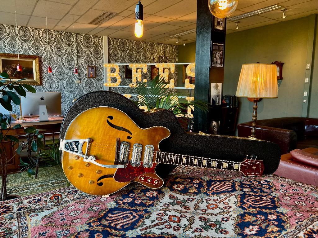 1963 Harmony H75 w/ Bigsby H76 H-75, Muziek en Instrumenten, Snaarinstrumenten | Gitaren | Elektrisch, Overige merken, Gebruikt
