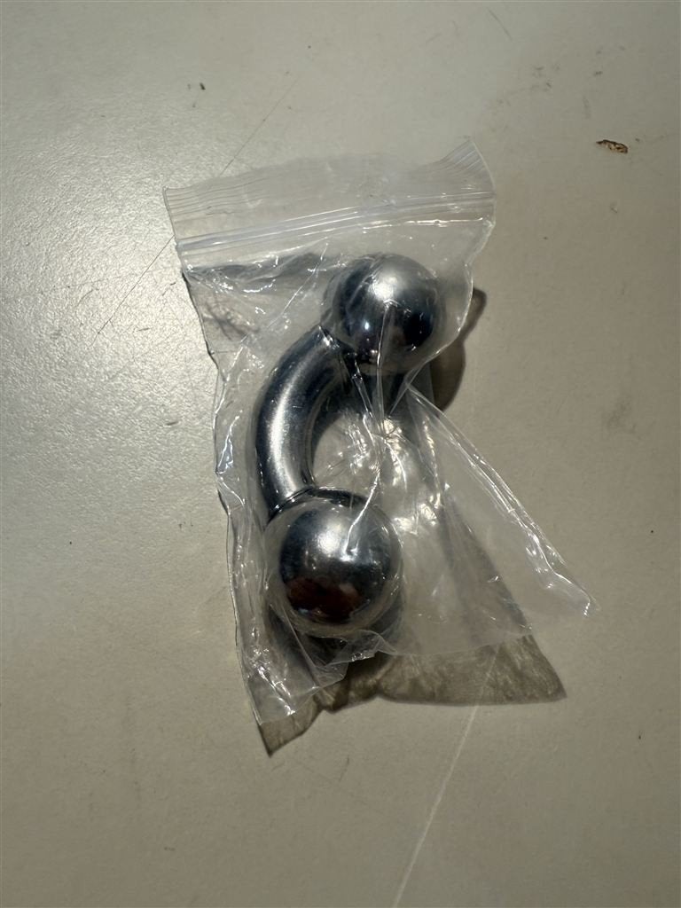 Zware 11MM Gebogen Barbell Prince Albert PA- 22MM Kogels, Sieraden, Tassen en Uiterlijk, Piercings, Ophalen of Verzenden, Nieuw