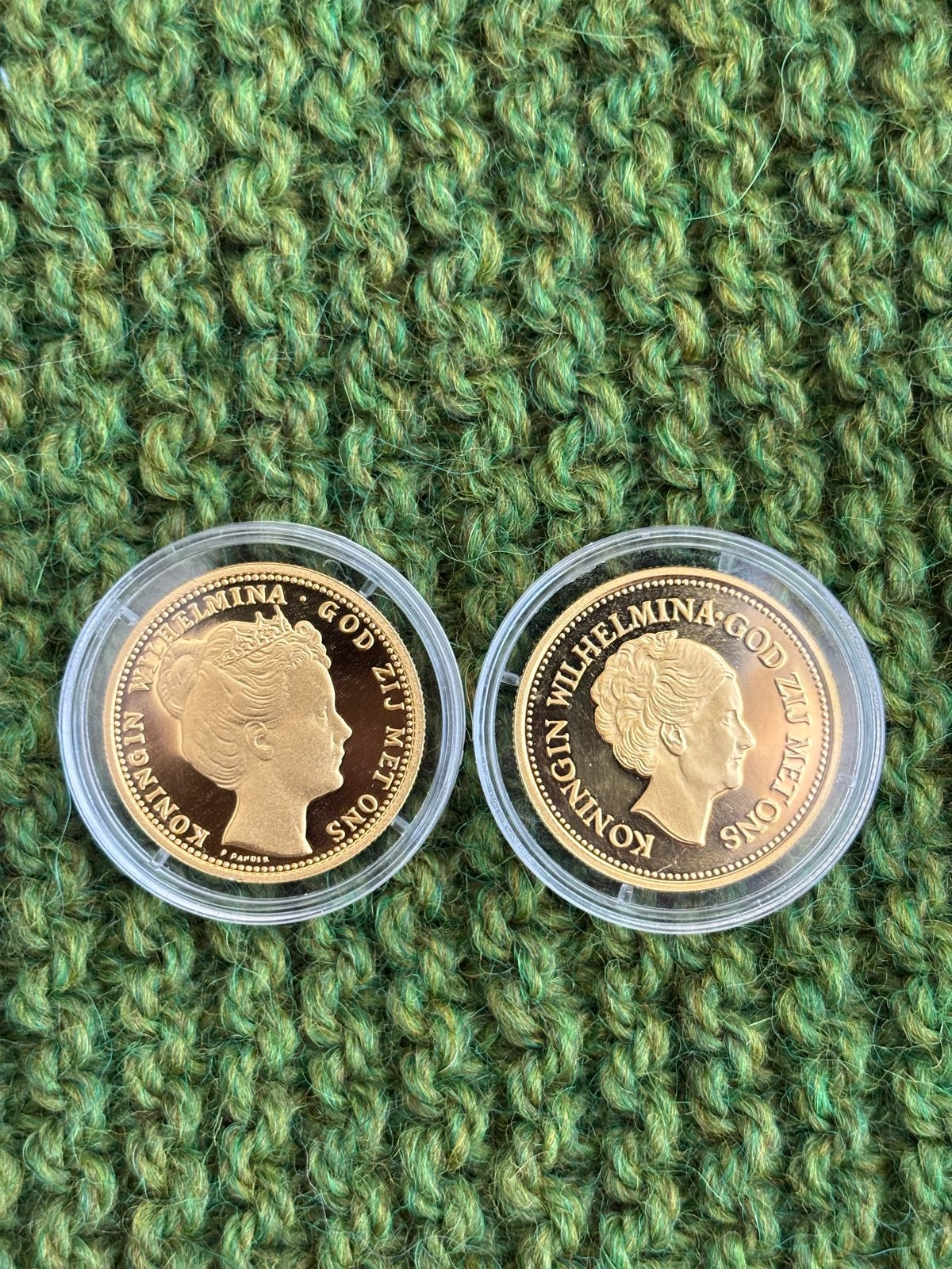 10 Gulden munten Koningin Wilhelmina (1898 & 1933), Setje, Koningin Wilhelmina, 10 gulden, Goud