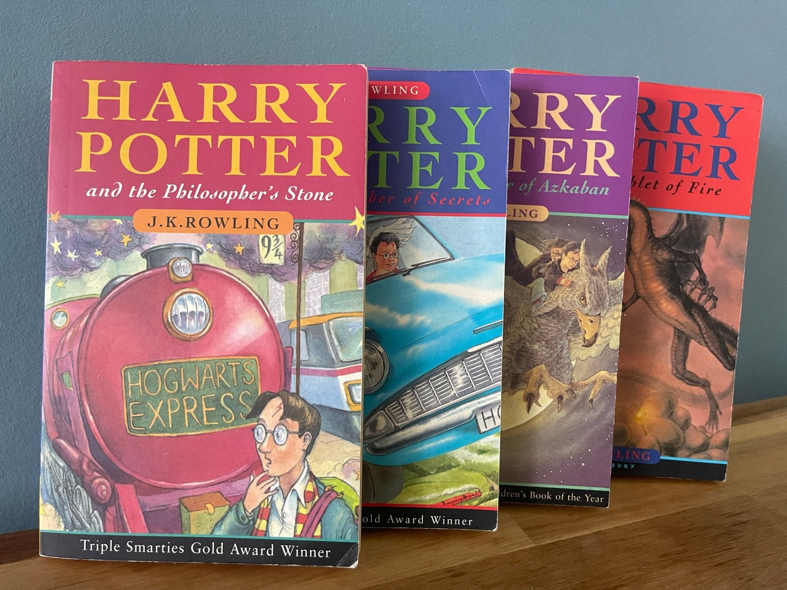 Harry Potter boeken 1-4 (Engels) - J.K. Rowling, Ophalen of Verzenden, Gelezen