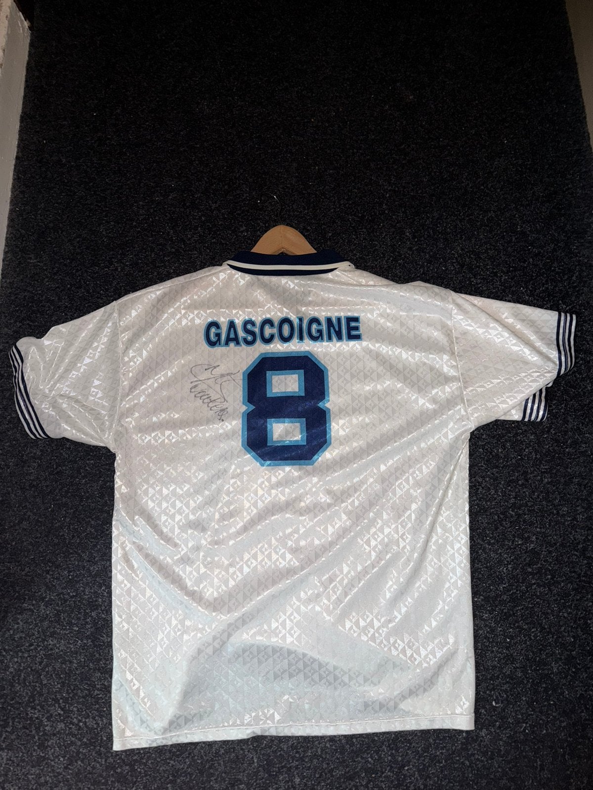 Vintage England voetbalshirt - Gascoigne #8 - Jan Wouters️, Verzamelen, Ophalen of Verzenden, Zo goed als nieuw, Buitenlandse clubs
