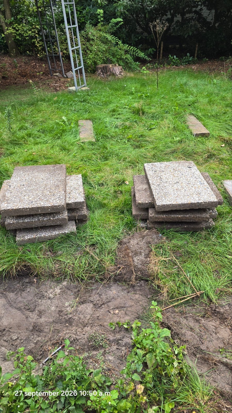 Gebruikte terrastegels in verschillende maten, Ophalen, Gebruikt, 5 tot 10 m², Beton