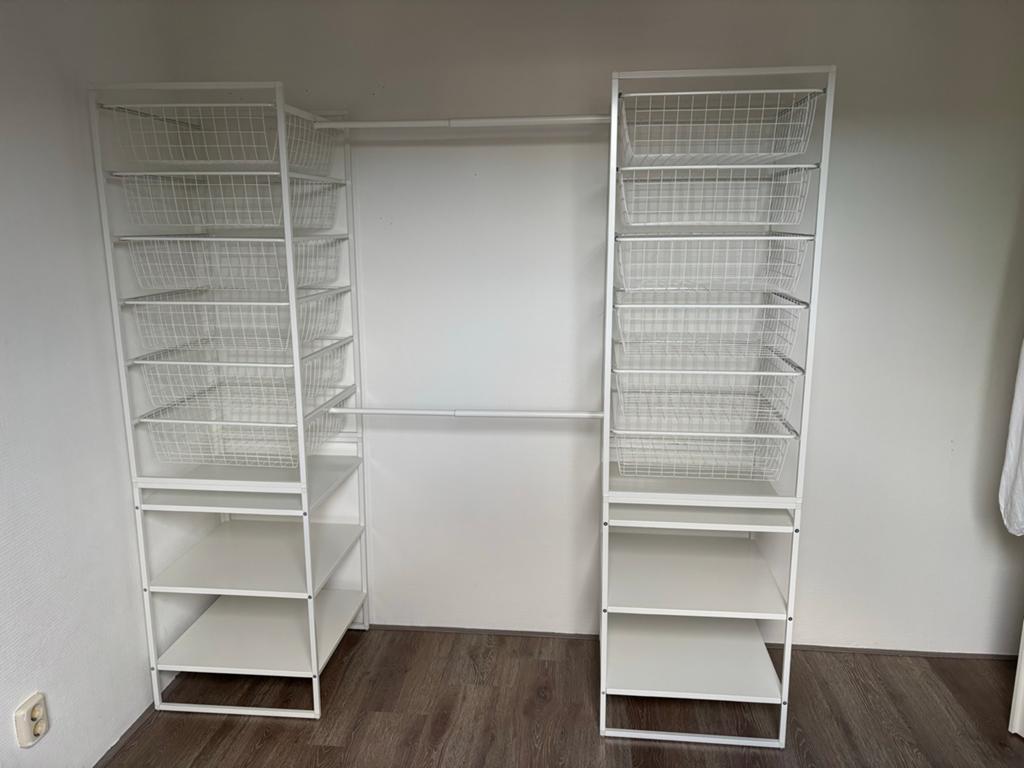 IKEA JONAXEL Opbergsysteem met manden en planken, Huis en Inrichting, Ophalen, Met plank(en), Gebruikt, Metaal