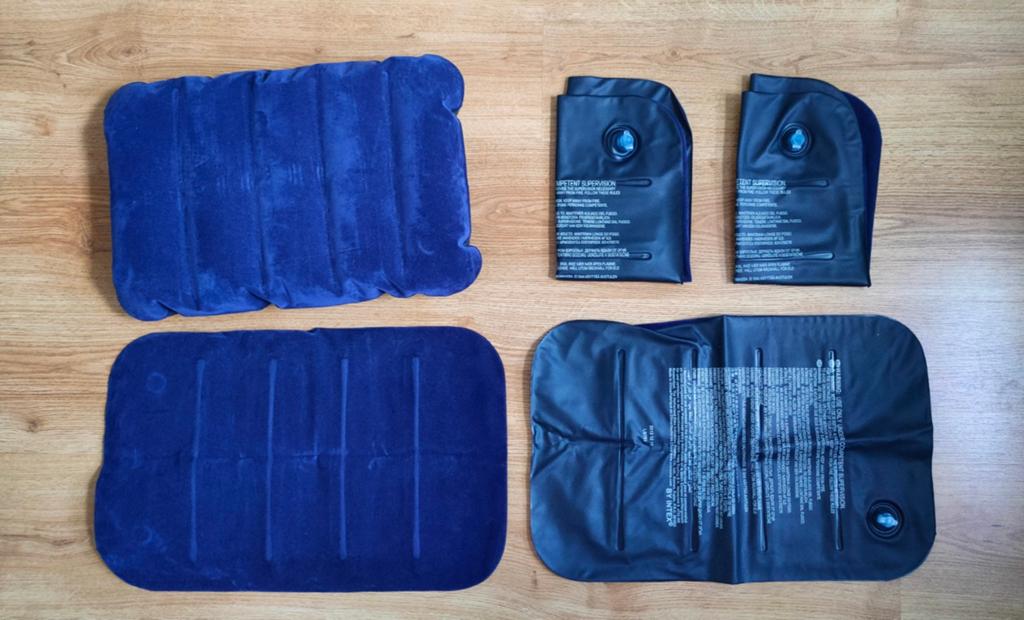 5 INTEX opblaasbare kussens voor bij een luchtbed, Caravans en Kamperen, Ophalen of Verzenden, Zo goed als nieuw, 1-persoons