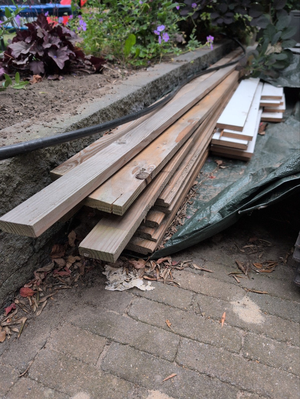 Diverse latten hout: Okueme en Douglas, Ophalen, Minder dan 25 mm, Plank, Minder dan 200 cm