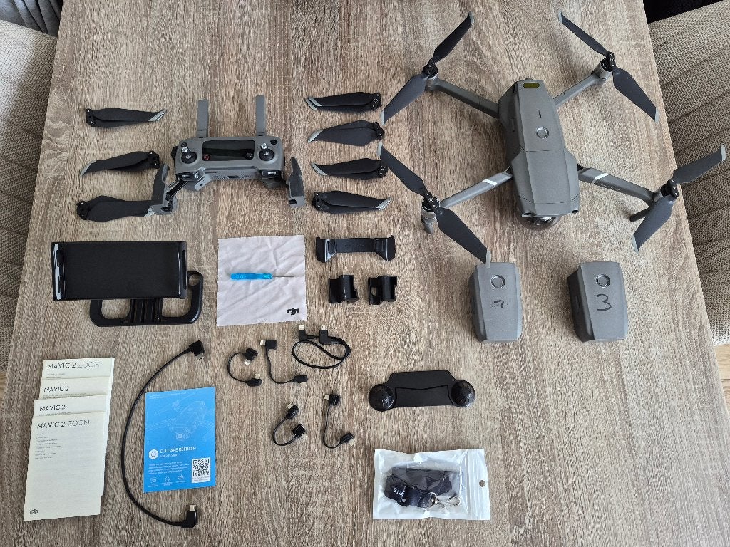 DJI Mavic 2 Zoom + Fly More combo + Tablet - All-In-RTF!, Gebruikt, Cameradrone, 5 tot 10 kilometer, DJI