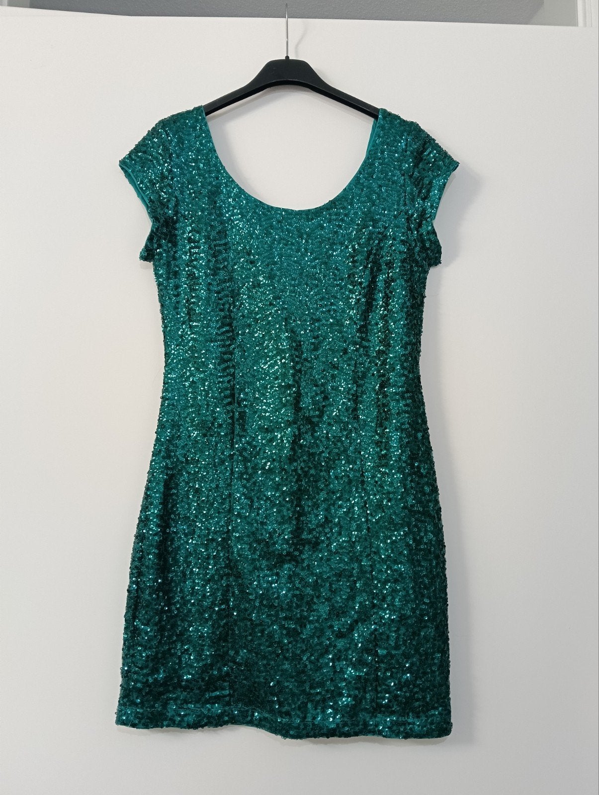 Prachtige Groene Pailletten Jurk - H&M Divided, Maat 38/40 (M), H&M Divided, Ophalen of Verzenden, Zo goed als nieuw