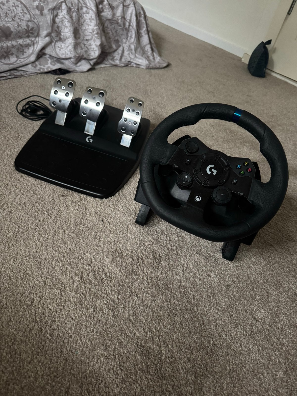 Logitech G923 racestuur met pedalen voor Xbox en PC, Racestuur, Xbox, Force feedback, Ophalen of Verzenden
