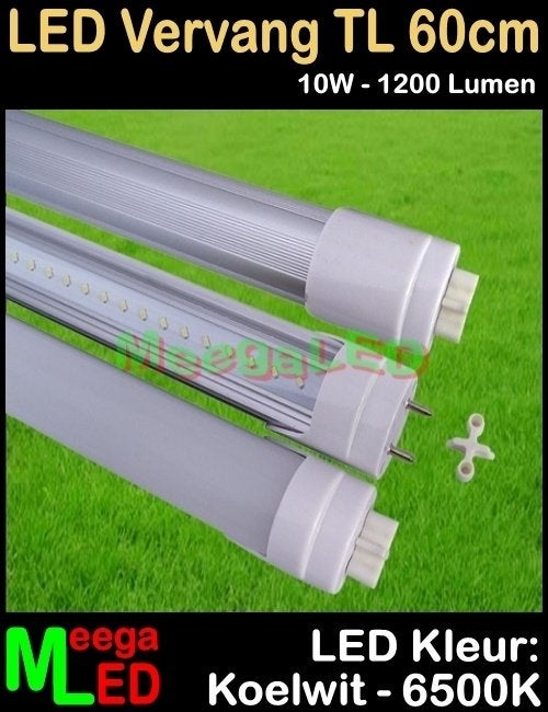 UITVERKOOP: 8x LED TL T8 60cm 10W 840 Koel Wit 6500K, Led-lamp, G13 (TL), Nieuw, Overige merken