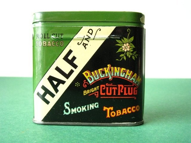HALF tabak blik Buckingham USA ca 1940, Verzamelen, Ophalen of Verzenden, Zo goed als nieuw, Overige