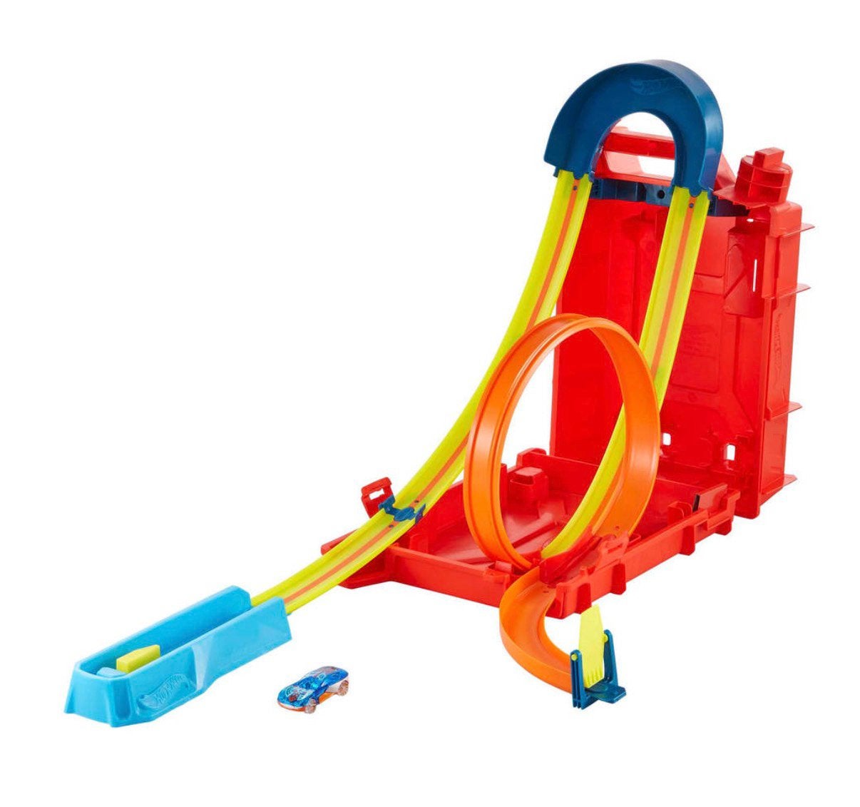 Hot Wheels Track Builder Unlimited Fuel Can Stunt Box, Kinderen en Baby's, Speelgoed | Racebanen, Verzenden, Zo goed als nieuw