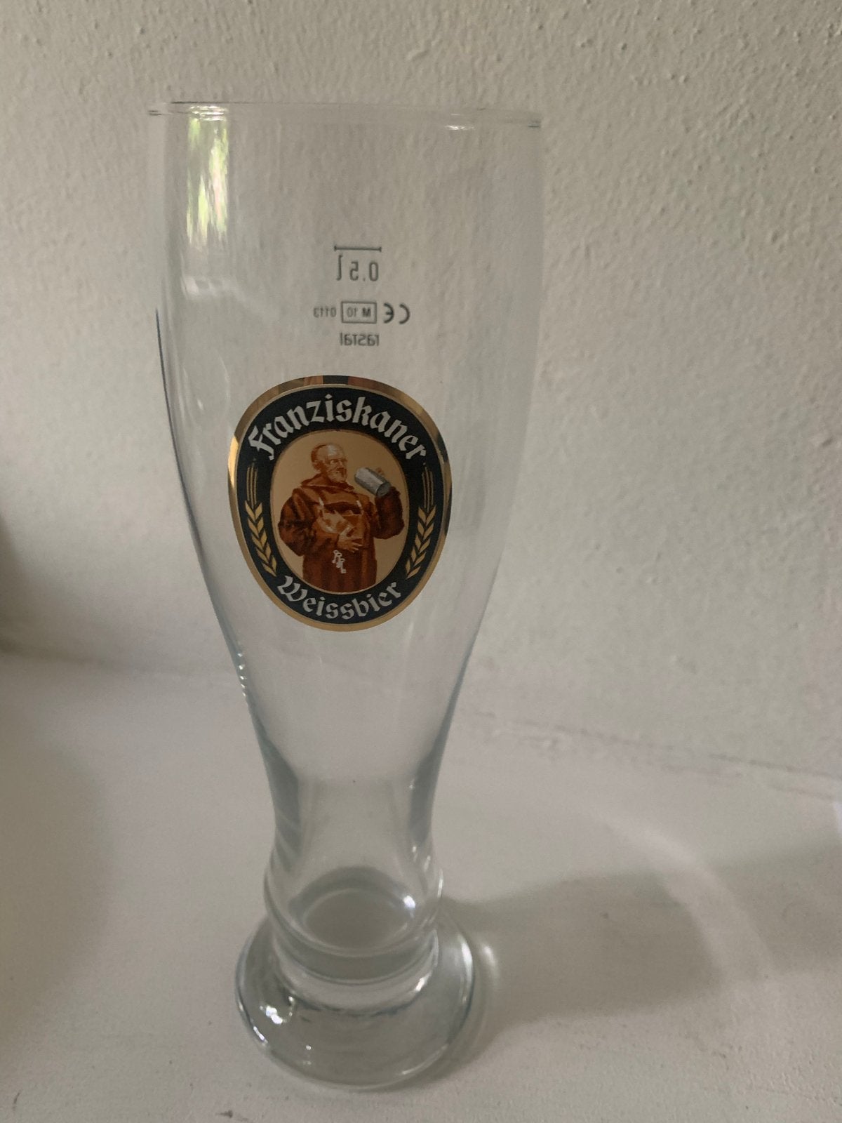 Franziskaner Weissbier glas - 0.5 liter, Ophalen of Verzenden, Gebruikt, Glas of Glazen, Overige merken