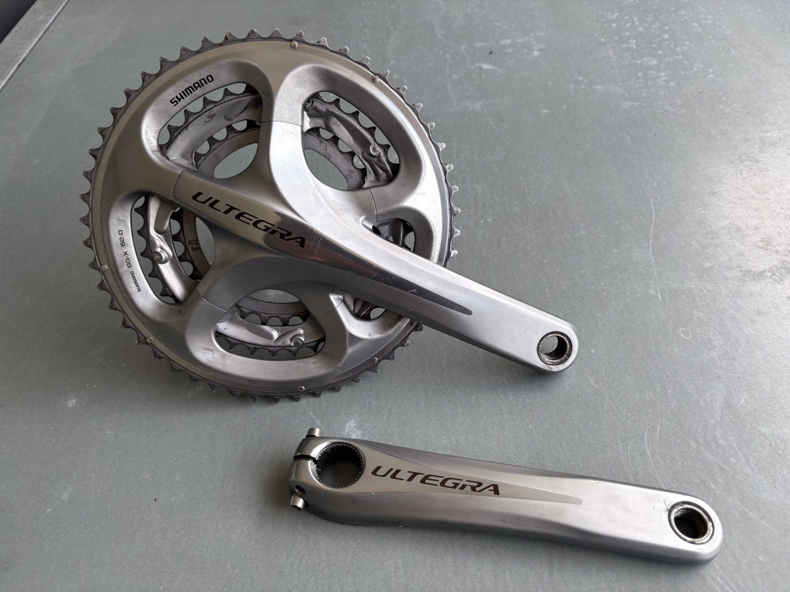 Shimano Ultegra cranckstel triple, Crankstel of Pedalen, Gebruikt, Ophalen of Verzenden, Aluminium