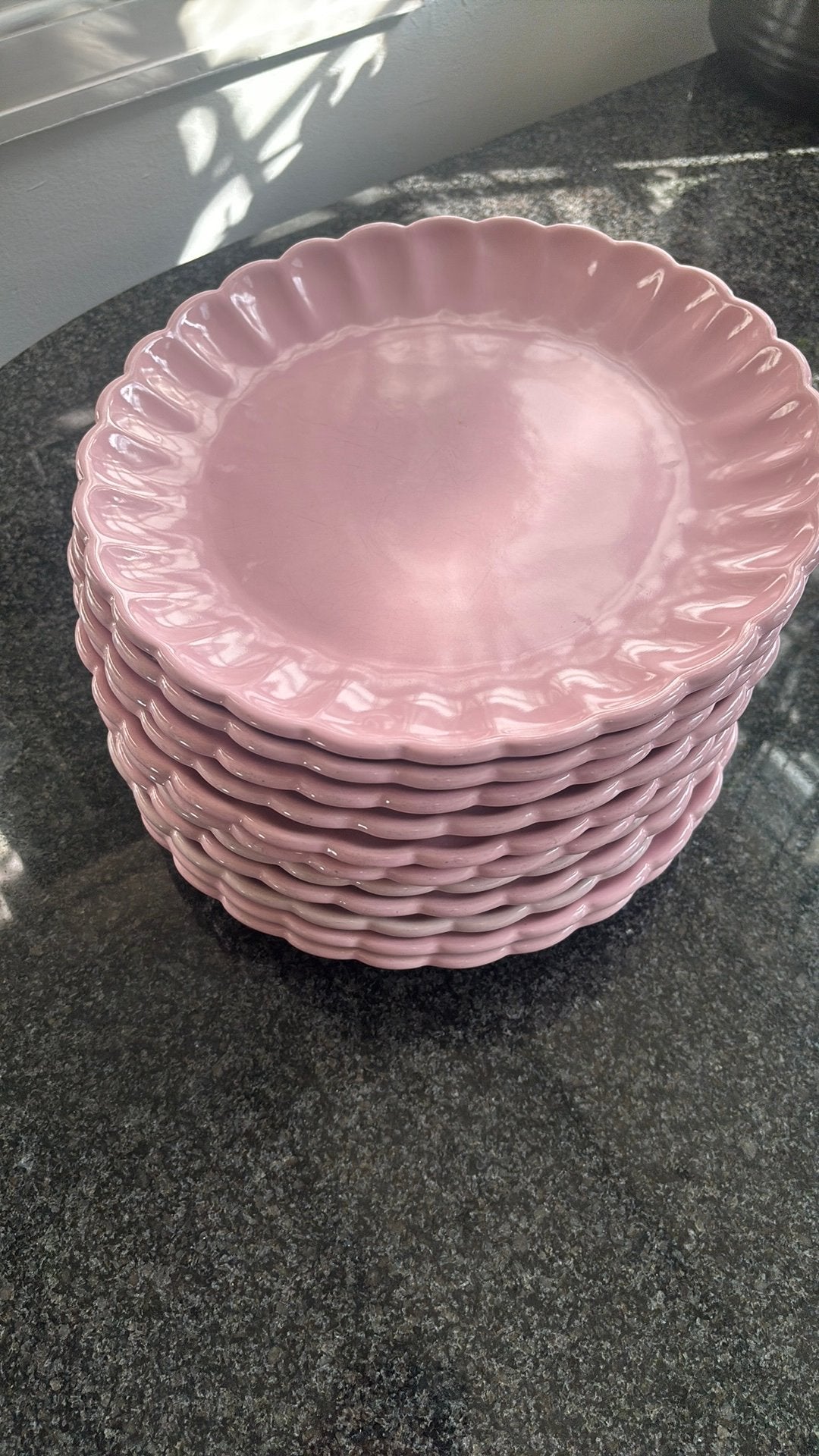 grote borden Mynte Ib Lauren 11 stuks roze, Ophalen of Verzenden, Zo goed als nieuw, Bord(en), Overige stijlen