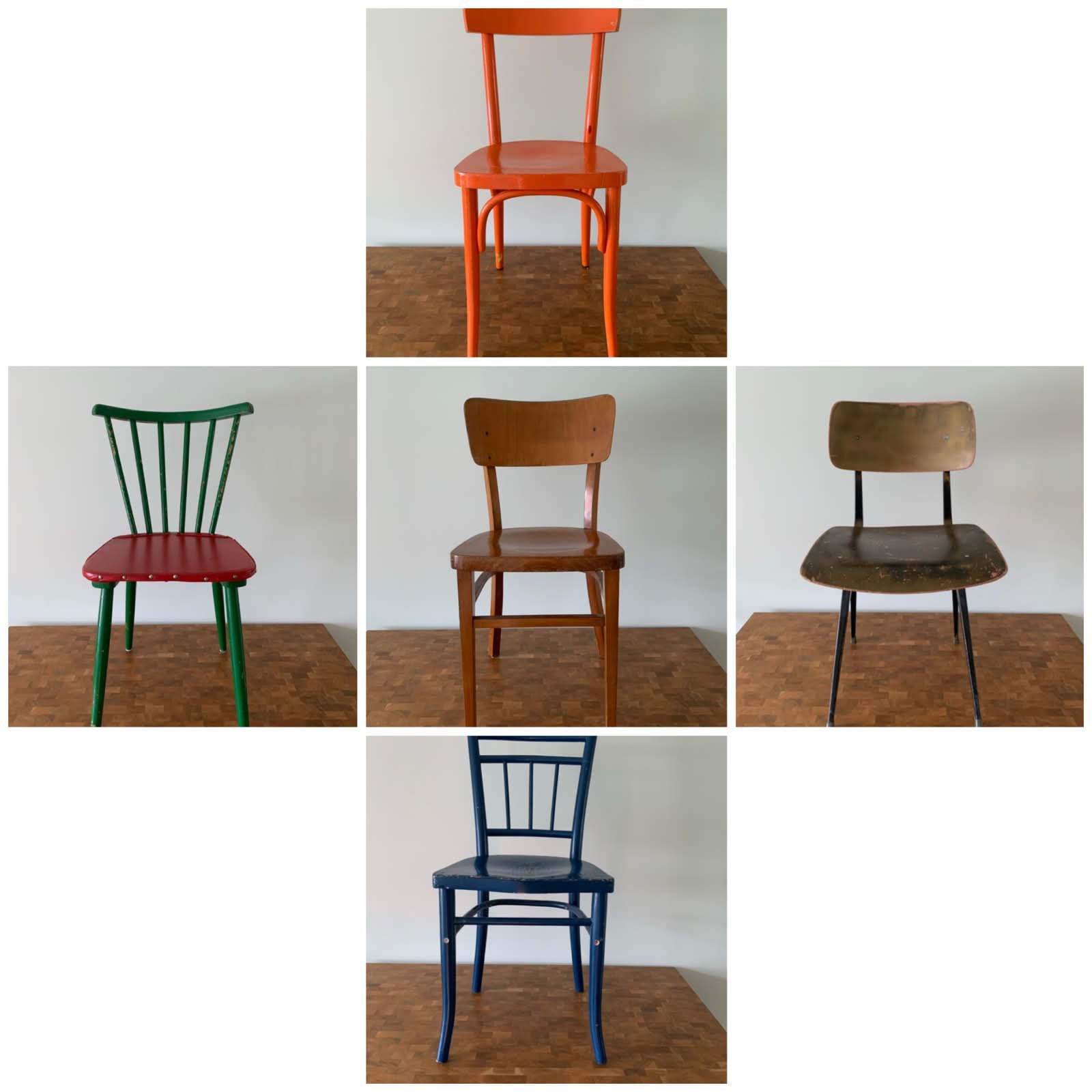 Vintage houten (school)stoelen, Antiek en Kunst, Ophalen