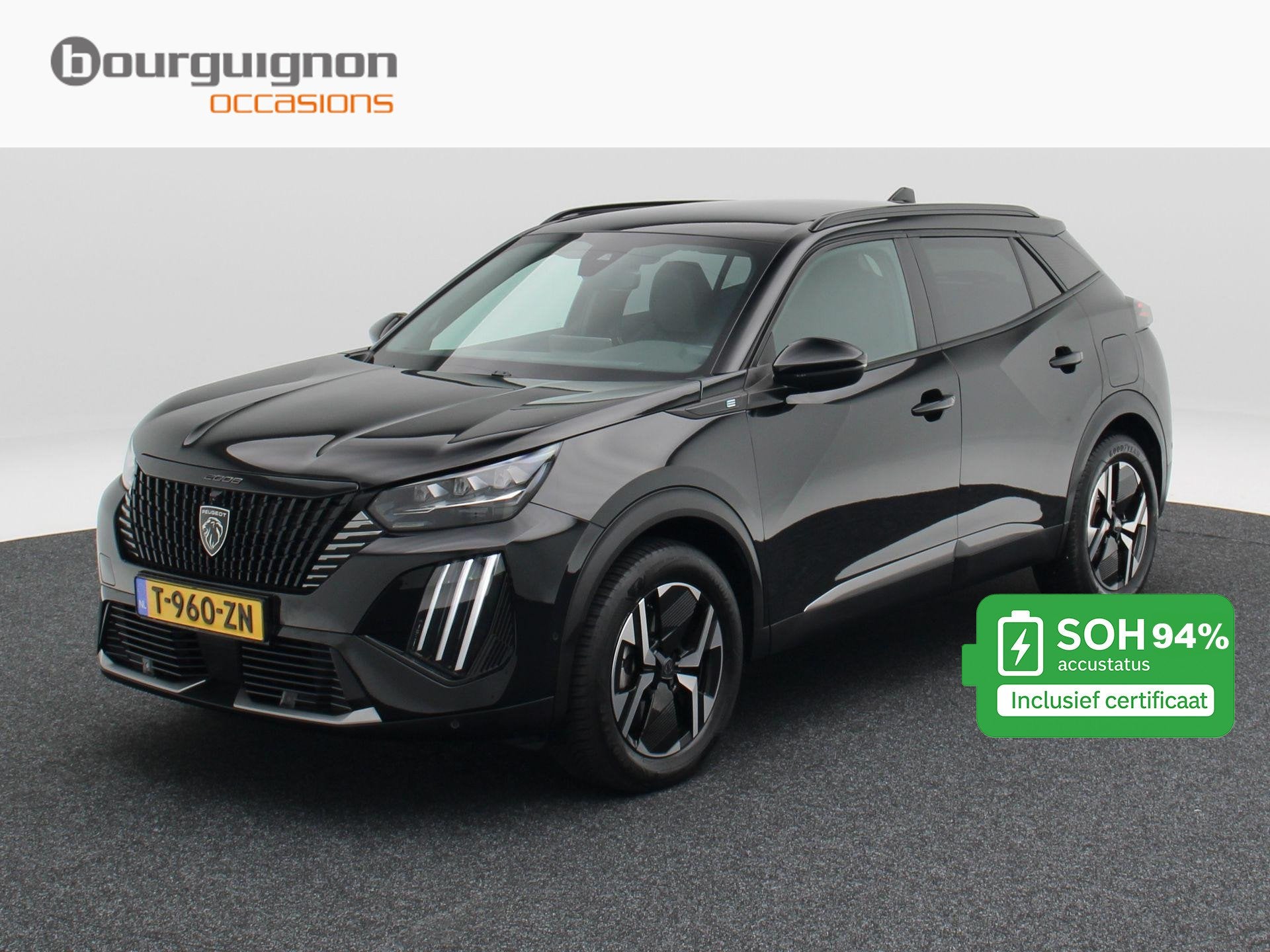 Peugeot e-2008 EV GT 54 kWh 156 Pk | Nieuw Model | Adaptive, Dealer onderhouden, Gebruikt, 156 pk, Zwart