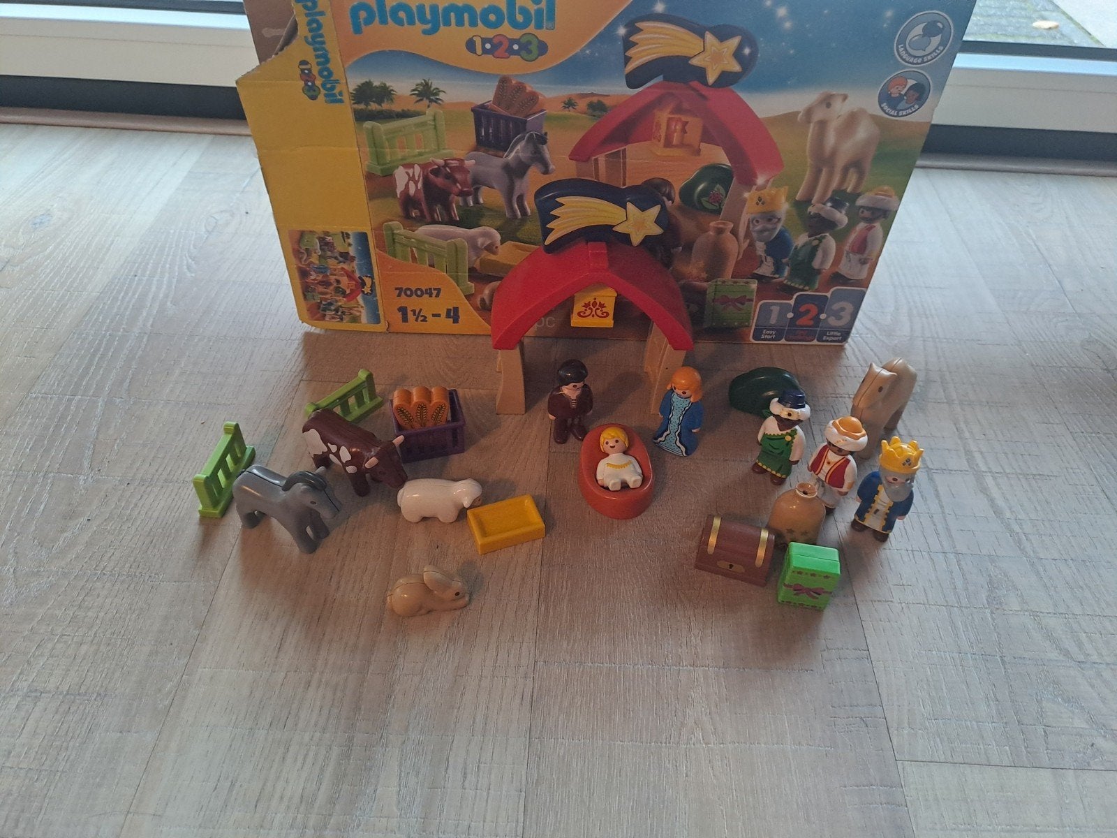 Playmobil 1.2.3 Kerststal 70047 - Complete Set, Ophalen of Verzenden, Gebruikt, Jongen of Meisje