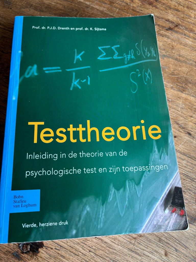 P.J.D. Drenth - Testtheorie, Boeken, Ophalen of Verzenden, Zo goed als nieuw, P.J.D. Drenth; K. Sijtsma