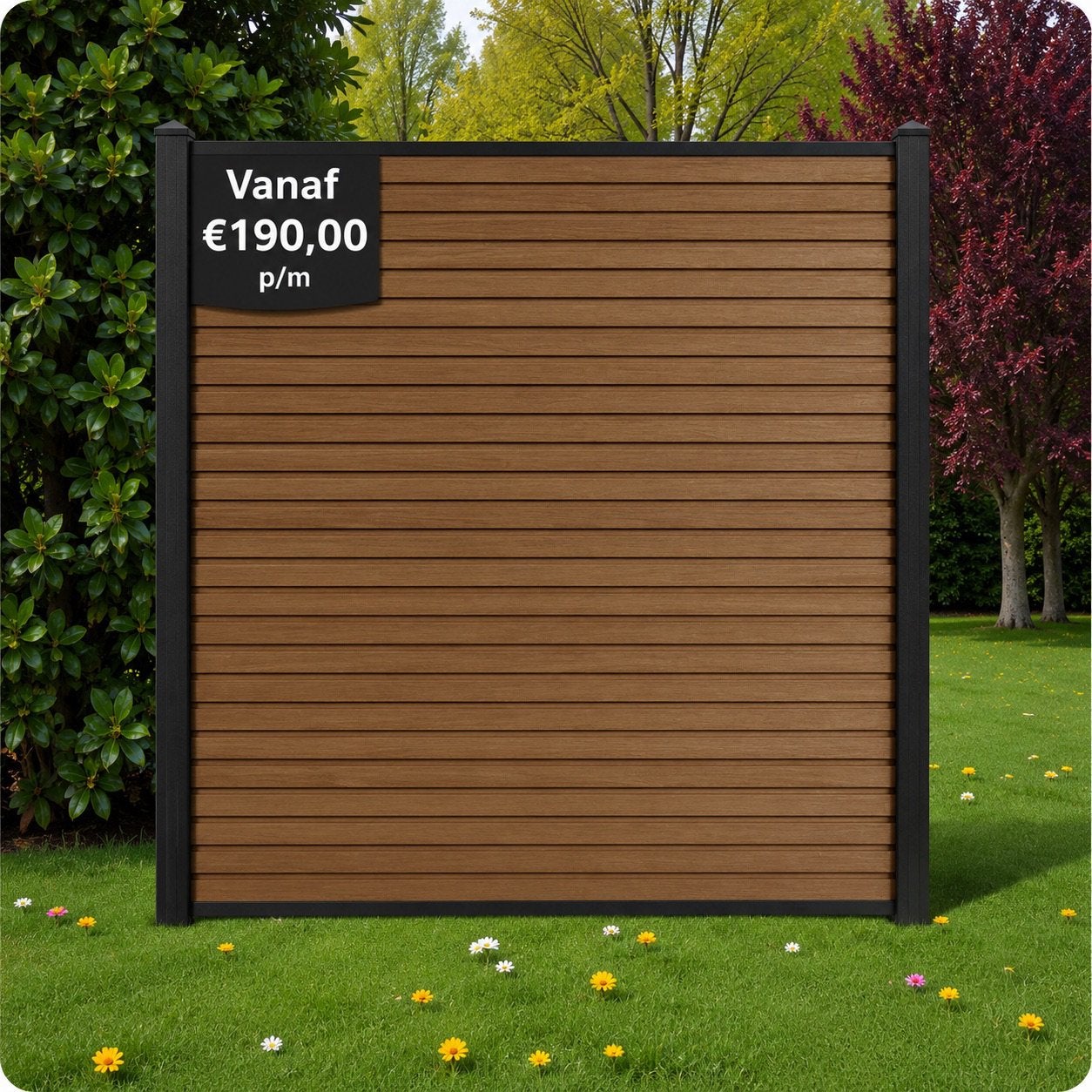 Composiet aluminium schutting v.a. €190,- pm, Tuin en Terras, Ophalen of Verzenden, Nieuw