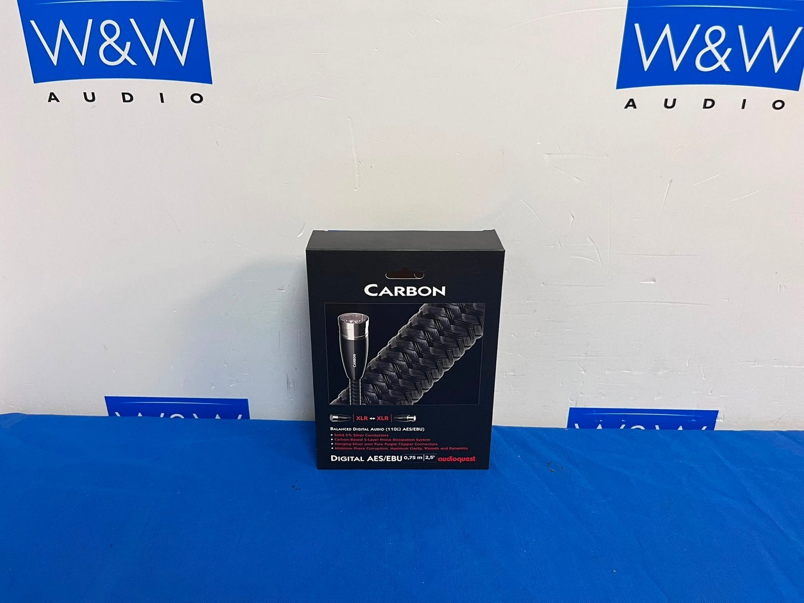 AudioQuest Carbon AES/EBU digitale XLR-kabel 0,75m, Audio, Tv en Foto, Audiokabels en Televisiekabels, Gebruikt, ., Ophalen of Verzenden