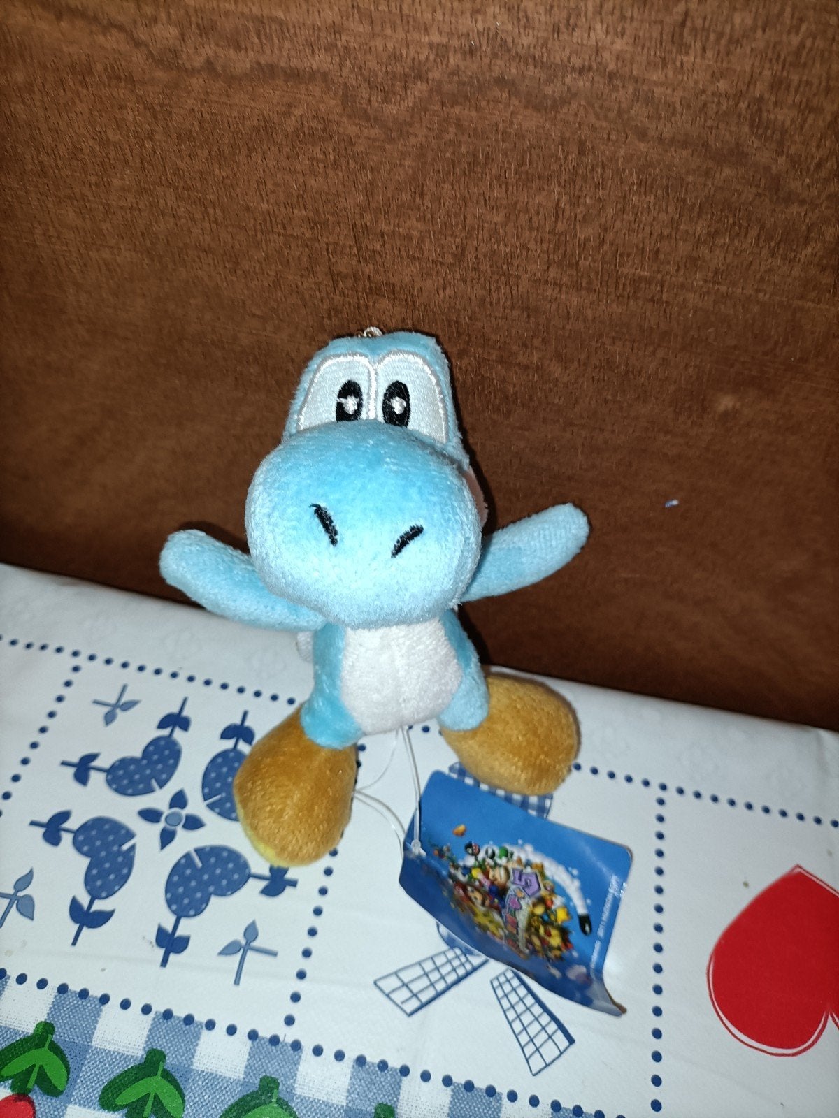 Blauwe Yoshi sleutelhanger knuffeltje 12 cm groot, Ophalen of Verzenden, Zo goed als nieuw, Overige typen