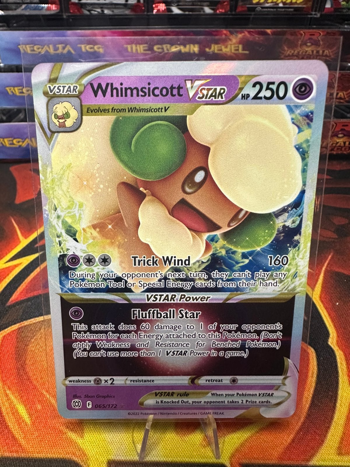 Whimsicott VSTAR (BRS 065) Brilliant Stars, Ophalen of Verzenden, Zo goed als nieuw, Losse kaart, Foil
