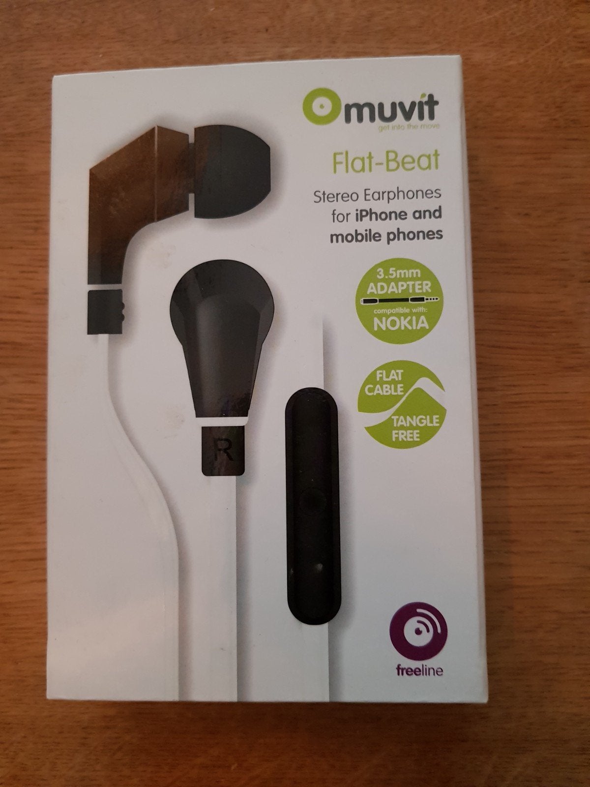 Muvit Flat-Beat Stereo Oordopjes voor iPhone, Audio, Tv en Foto, Koptelefoons, Ophalen of Verzenden, Nieuw, Overige merken