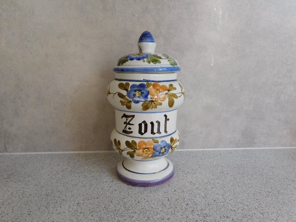 Voorraadpot Zout Craquele Glazuur - Hoog 18 cm, Ophalen of Verzenden