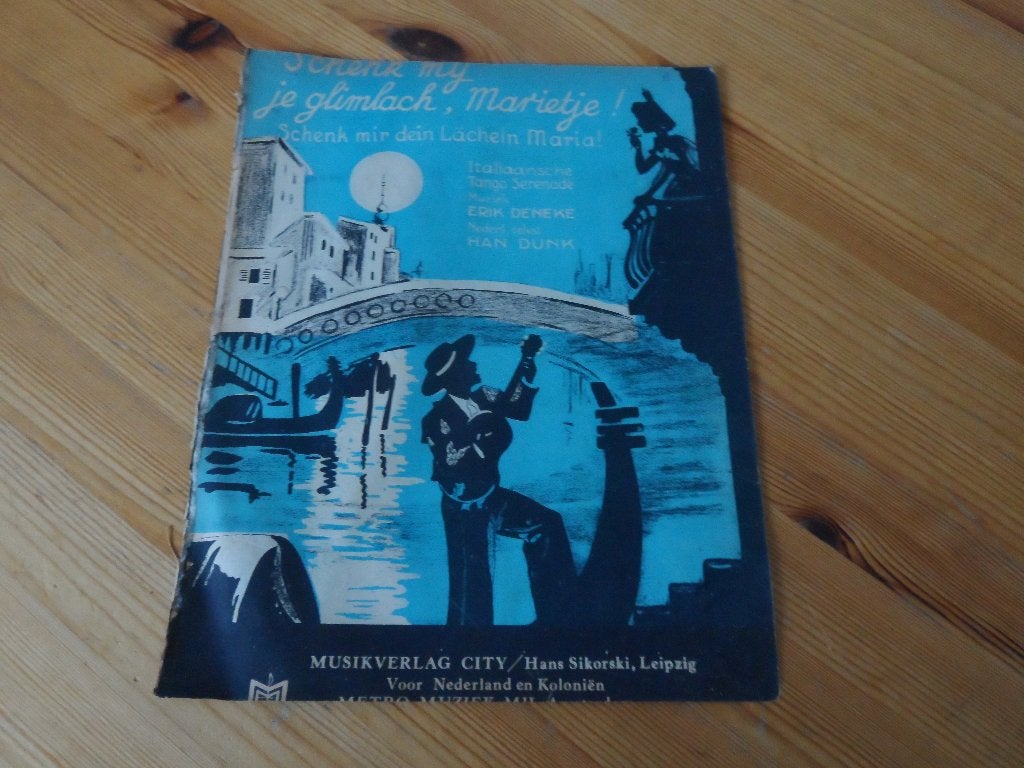 Schenk mij je glimlach marietje - erik deneke, Muziek en Instrumenten, Bladmuziek, Gebruikt, Gitaar, Ophalen of Verzenden, Artiest of Componist